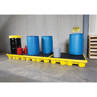 Ultra-Spill Pallet emboitable, 4 barils, Capacit&eacute; de d&eacute;versement 66 gal. US, 51" x 51" x 10" GTA Hardware Inc