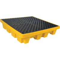 Ultra-Spill Pallet emboitable, 4 barils, Capacit&eacute; de d&eacute;versement 66 gal. US, 51" x 51" x 10" GTA Hardware Inc