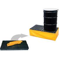 Ultra-Spill Pallet flexible, 2 barils, Capacit&eacute; de d&eacute;versement 66 gal. US, 48" x 24" x 14" GTA Hardware Inc