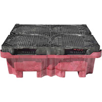 Palette de d&eacute;versement Ultra-Spill King, 4 barils, Capacit&eacute; de d&eacute;versement 85 gal. US, 51" x 51" x 17,5" GTA Hardware Inc