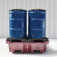 Palette de d&eacute;versement Ultra-Spill King, 4 barils, Capacit&eacute; de d&eacute;versement 85 gal. US, 51" x 51" x 17,5" GTA Hardware Inc