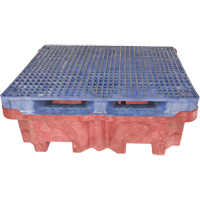 Ultra-Spill King palette de d&eacute;versement &agrave; pont plat, 4 barils, Capacit&eacute; de d&eacute;versement 85 gal. US, 51" x 51" x 17,5" GTA Hardware Inc