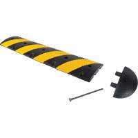 Speed Bump Kit, Rubber, 4' L x 11" W x 2" H GTA Hardware Inc