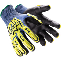 Gants r&eacute;sistants aux chocs Helix 3016, 7/Petit, Paume en PEHP, Poignet &eacute;lastique/Poignet en tricot GTA Hardware Inc