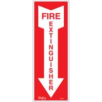 "Fire Extinguisher" Sign, 5" x 14", Vinyl, English with Pictogram GTA Hardware Inc