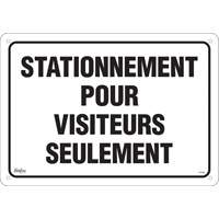 "Stationnement pour visiteurs" Sign, 14" x 20", Aluminum, French GTA Hardware Inc