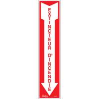 "Extincteur d'incendie" Sign, 4" x 18", Vinyl, French with Pictogram GTA Hardware Inc