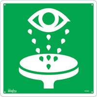 Eye Wash CSA Standard Safety Sign, 12" x 12", Aluminum, Pictogram GTA Hardware Inc