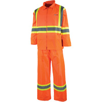 Sealed Rain Suit, Nylon/PVC, X-Small, High Visibility Orange GTA Hardware Inc