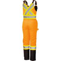 5040BBW Combinaison de s&eacute;curit&eacute; imperm&eacute;able haute visibilit&eacute; pour femmes, Polyester, T-petit, Noir/Orange haute visibilit&eacute; GTA Hardware Inc