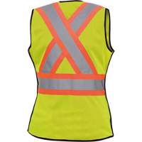 489 Women's High-Visibility Safety Tear-Away Vest, High Visibility Lime-Yellow, X-Small, Polyester GTA Hardware Inc