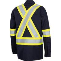7742SF Chemise de s&eacute;curit&eacute; haute visibilit&eacute; r&eacute;sistant aux arcs &eacute;lectriques 88/12 FR-Tech, Petit, Bleu marin GTA Hardware Inc