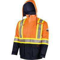 4484 Manteau de s&eacute;curit&eacute; Defender antistatique/ignifuge/anti-arc &eacute;lectrique en trilamin&eacute;, Petit, Noir/Orange haute visibilit&eacute;, 11 cal/cm² GTA Hardware Inc