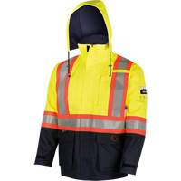 4485 Manteau de s&eacute;curit&eacute; Defender antistatique/ignifuge/anti-arc &eacute;lectrique en trilamin&eacute;, Petit, Noir/Jaune haute visibilit&eacute;, 11 cal/cm² GTA Hardware Inc