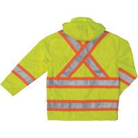 Manteau de s&eacute;curit&eacute; imperm&eacute;able en tissu ind&eacute;chirable Ripstop, Polyester, T-petit, Jaune lime haute visibilit&eacute; GTA Hardware Inc