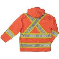Manteau de s&eacute;curit&eacute; imperm&eacute;able en tissu ind&eacute;chirable Ripstop, Polyester, T-petit, Orange haute visibilit&eacute; GTA Hardware Inc