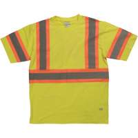 Chemise de s&eacute;curit&eacute; &agrave; manches courtes, Coton, T-petit, Jaune lime haute visibilit&eacute; GTA Hardware Inc