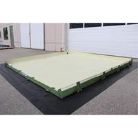 Easy-Riser Insta-Berm, 134 US gal. Capacity, 6' W x 6' L x 6" H, Hinge Bracket GTA Hardware Inc