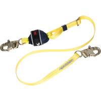Adjustable Web Shock-Absorbing Lanyard, 6', Snap Hook Center, Snap Hook Leg Ends, Polyester GTA Hardware Inc