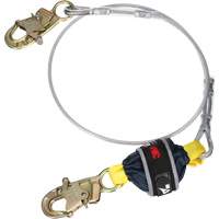 Cable Shock-Absorbing Lanyard, 6', Snap Hook Center, Snap Hook Leg Ends, Galvanized Steel GTA Hardware Inc