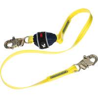 Coated Web Shock-Absorbing Lanyard, 6', Snap Hook Center, Snap Hook Leg Ends GTA Hardware Inc