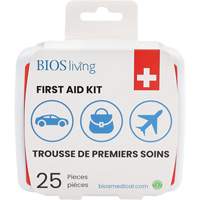 25-Piece Home & Travel First Aid Kit, Plastic B GTA Hardware Inc