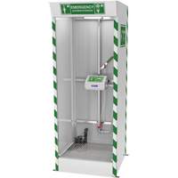 Cabine de douche d'urgence et douche oculaire/faciale couverte avec pompe de puisard GTA Hardware Inc