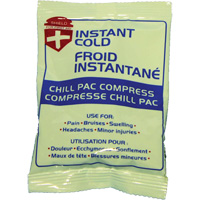 Compresse froide instantan&eacute;e Chill Pac, Froid, Utilisation unique, 4" x 6" GTA Hardware Inc