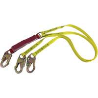 External Energy Absorber Lanyard with 3/4" Hooks, 6', Snap Hook Center, Snap Hook Leg Ends, Polyester GTA Hardware Inc
