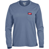 GRIDIRON Long Sleeve Pocket T-Shirt, Women's, X-Small, Blue GTA Hardware Inc