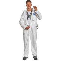 Harness-Compatible Disposable Coverall, Small, White, Tyvek&reg; 500 GTA Hardware Inc