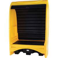 2-Drum Hard Cover Spill Pallet, 43.11" L x 61.61" W x 83.07" H, 1433 lbs. Load Capacity GTA Hardware Inc