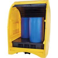 4-Drum Hard Cover Spill Pallet, 68.11" L x 61.61" W x 83.07" H, 1433 lbs. Load Capacity GTA Hardware Inc