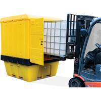 Hard Cover IBC Spill Pallet, 70" L x 70" W x 90" H, 1135 lbs. Load Capacity GTA Hardware Inc