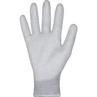 Gants blancs KnitActiv dissipatifs &eacute;lectrostatiques et peu pelucheux, 5, R&ecirc;vetement Polyur&eacute;thane, Calibre 13, Enveloppe en Nylon/Coton GTA Hardware Inc