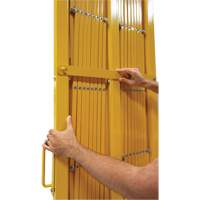Barri&egrave;re extensible, 84" h x 20' lo, Jaune GTA Hardware Inc