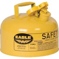Bidon de s&eacute;curit&eacute; pour le diesel, Type I, Acier galvanis&eacute;, 2 gal. US, Jaune, Homologu&eacute; FM/List&eacute; UL/ULC GTA Hardware Inc