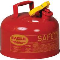 Bidon de s&eacute;curit&eacute; pour les produits inflammables, Type I, Acier galvanis&eacute;, 2,5 gal. US, Rouge, Homologu&eacute; FM/List&eacute; UL/ULC GTA Hardware Inc