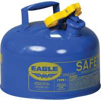 Bidon de s&eacute;curit&eacute; pour le k&eacute;ros&egrave;ne, Type I, Acier galvanis&eacute;, 2,5 gal. US, Bleu, Homologu&eacute; FM/List&eacute; UL/ULC GTA Hardware Inc