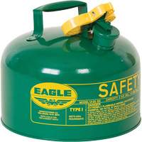 Bidon de s&eacute;curit&eacute; pour les combustibles, Type I, Acier galvanis&eacute;, 2,5 gal. US, Vert, Homologu&eacute; FM/List&eacute; UL/ULC GTA Hardware Inc