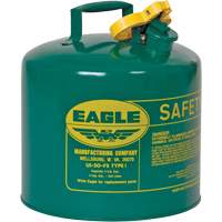 Bidon de s&eacute;curit&eacute; pour les combustibles, Type I, Acier galvanis&eacute;, 5 gal. US, Vert, Homologu&eacute; FM/List&eacute; UL/ULC GTA Hardware Inc