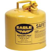 Bidon de s&eacute;curit&eacute; pour le diesel, Type I, Acier galvanis&eacute;, 5 gal. US, Jaune, Homologu&eacute; FM/List&eacute; UL/ULC GTA Hardware Inc