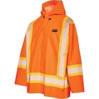 R804 Hurricane Rain Jacket, Small, High Visibility Orange GTA Hardware Inc