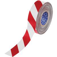 Ruban de marquage pour plancher ToughStripe Max, 2" x 100', Polyester, Rouge et blanc GTA Hardware Inc