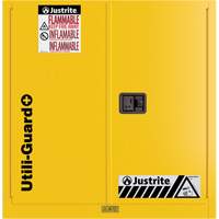Utili-Guard+ Flammable Safety Cabinet, 30 gal., 1 Door, 43" W x 44" H x 22" D GTA Hardware Inc