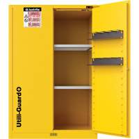 Utili-Guard+ Flammable Safety Cabinet, 90 Gal., 2 Door, 43" W x 65" H x 37" D GTA Hardware Inc