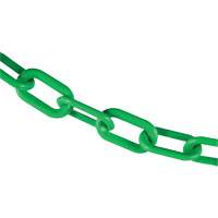 Chaîne de barri&egrave;re en plastique, Vert, Maillon de 2", 100' de long GTA Hardware Inc
