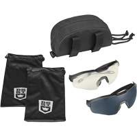 Ensemble de cache-œil pour lunettes de s&eacute;curit&eacute; MY6, Lentille Transparent/Fum&eacute;e, Antibu&eacute;e/Anti-&eacute;gratignures, ANSI Z87+ GTA Hardware Inc