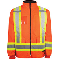 High-Visibility 7-in-1 Jacket, Polyester, High Visibility Orange, X-Small GTA Hardware Inc