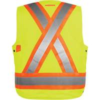 High-Visibility Surveyor's Vest, High Visibility Orange, Small, Polyester GTA Hardware Inc
